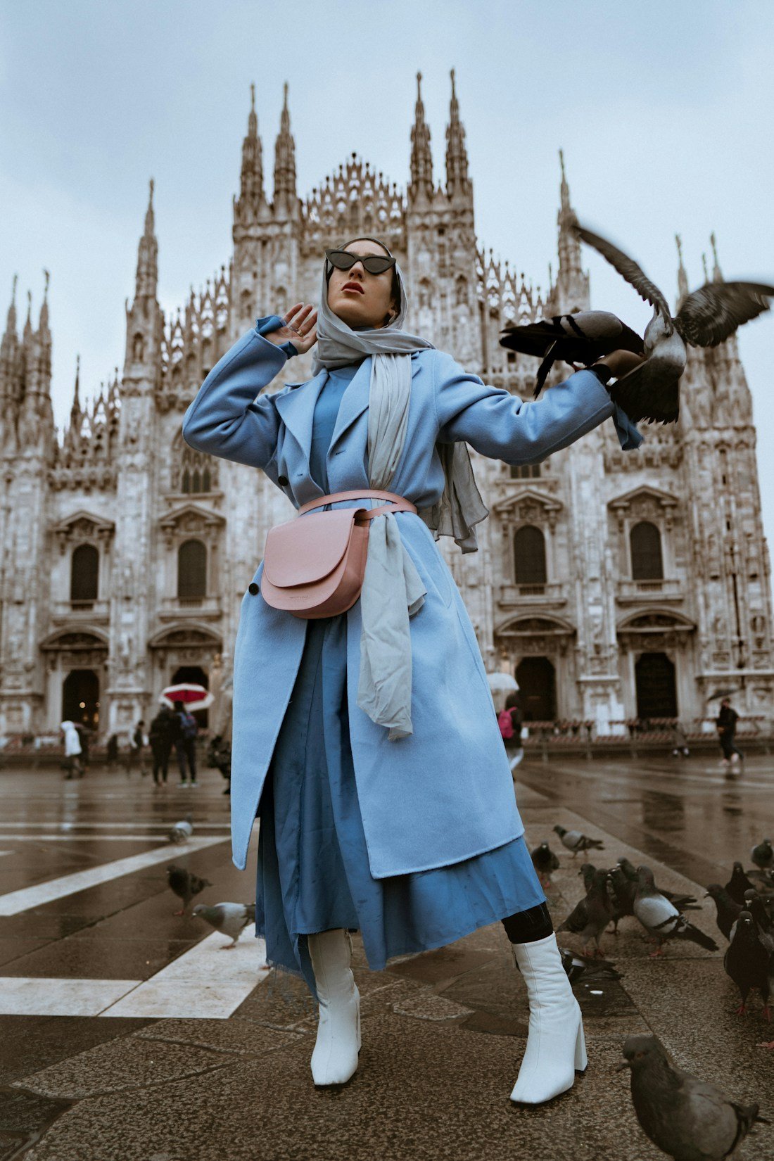 A personal style edit with a tailored coat and statement accessories.